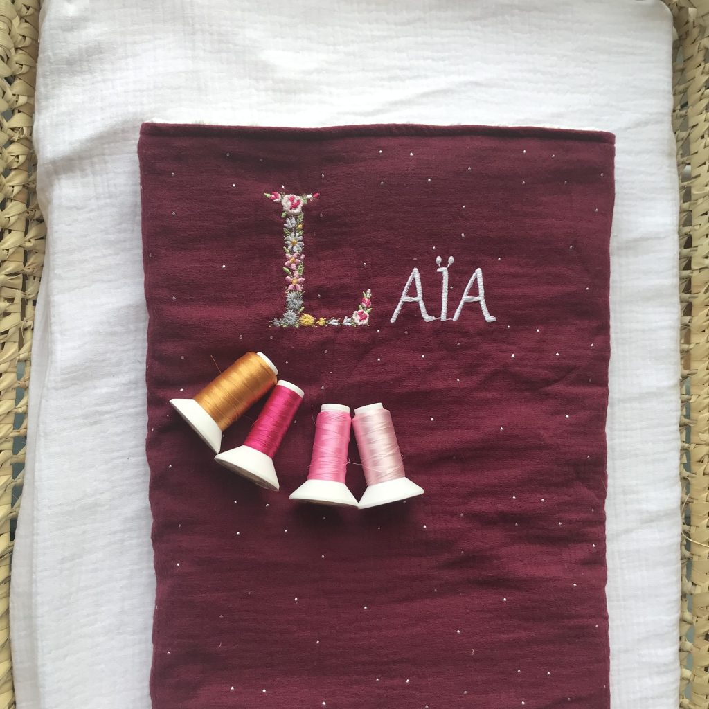 couverture bébé prénom brodé