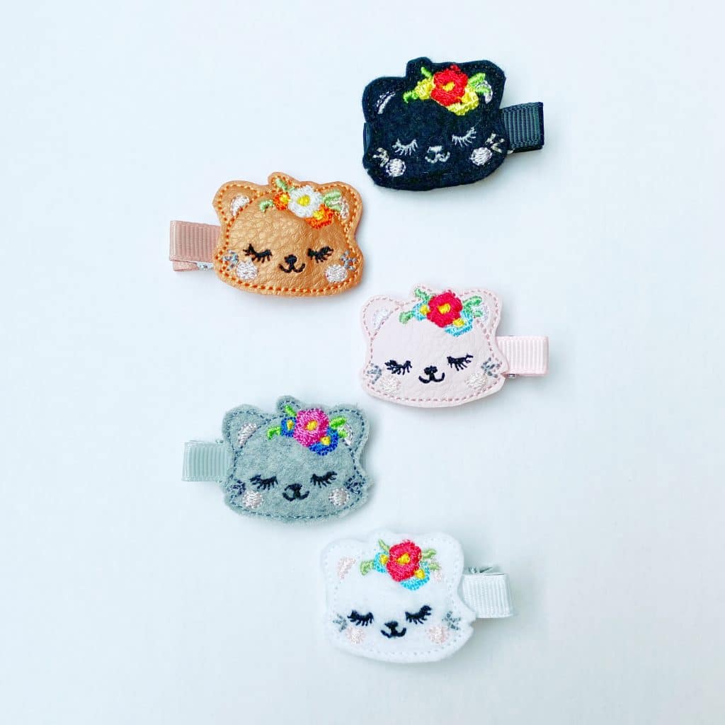 barrettes fille chat idée cadeau