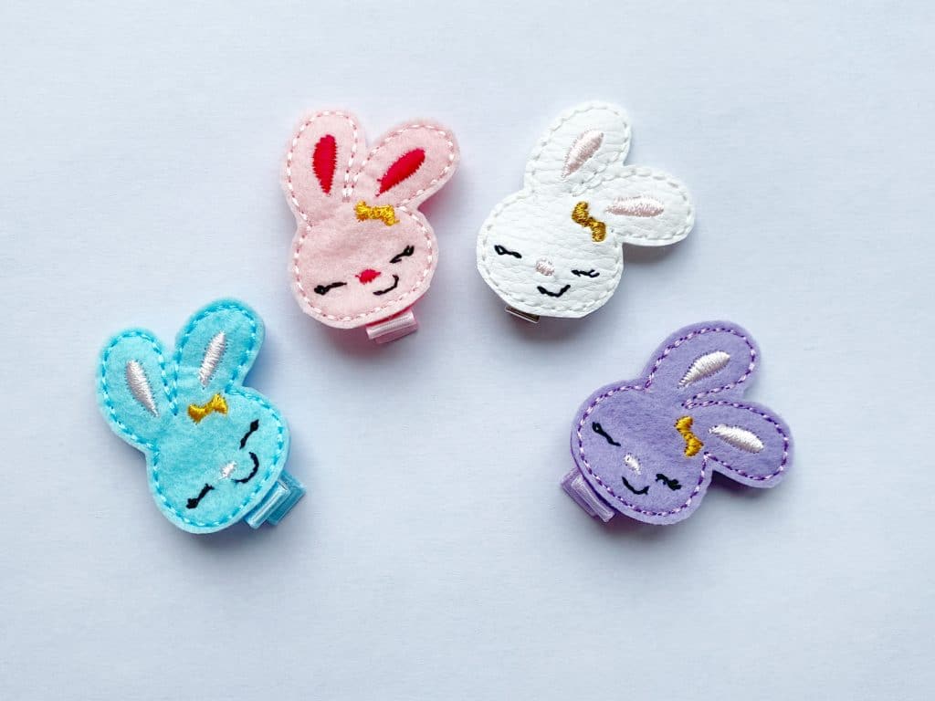 barrettes fille lapin Pâques