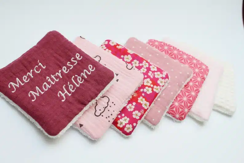 lingettes lavables cadeau maîtresse atsem