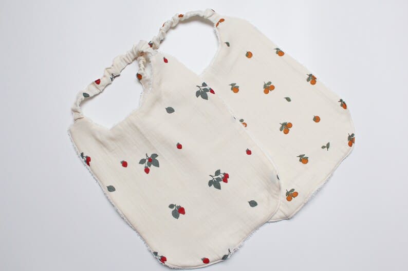 bavoir serviette bébé double gaze de coton