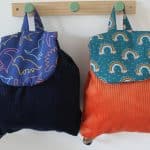 Sac à dos velours maternelle crèche Bretagne